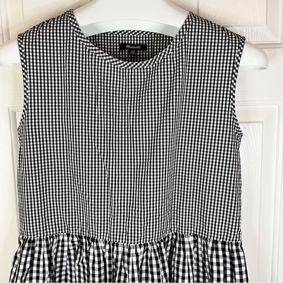 Women’s Madewell Checkered Sleeveless Gingham Tie Back Mini‎ Dress Size XXS - Picture 3 of 8